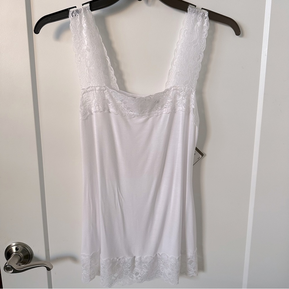 Halogen White Lace Trim Camisole Cami Tank Top Nordstrom